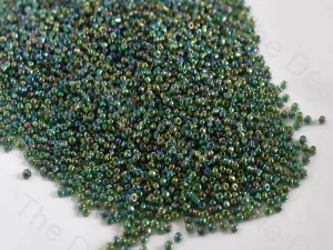 Silverline Rainbow Green Round Rocailles Seed Beads (Wholesale)
