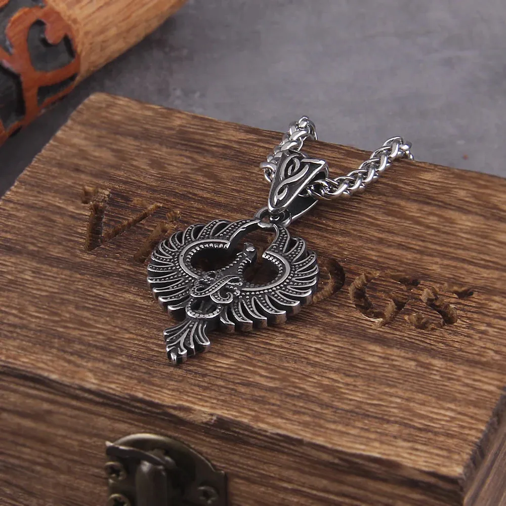 Simple Animal Phoenix Amulet Viking Necklace