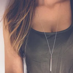 Simple Elegant Bar Drop Minimalist Necklace