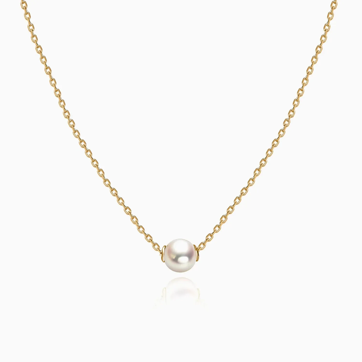 Single Round Pearl Necklace