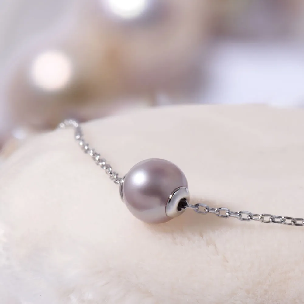 Single Round Pearl Necklace