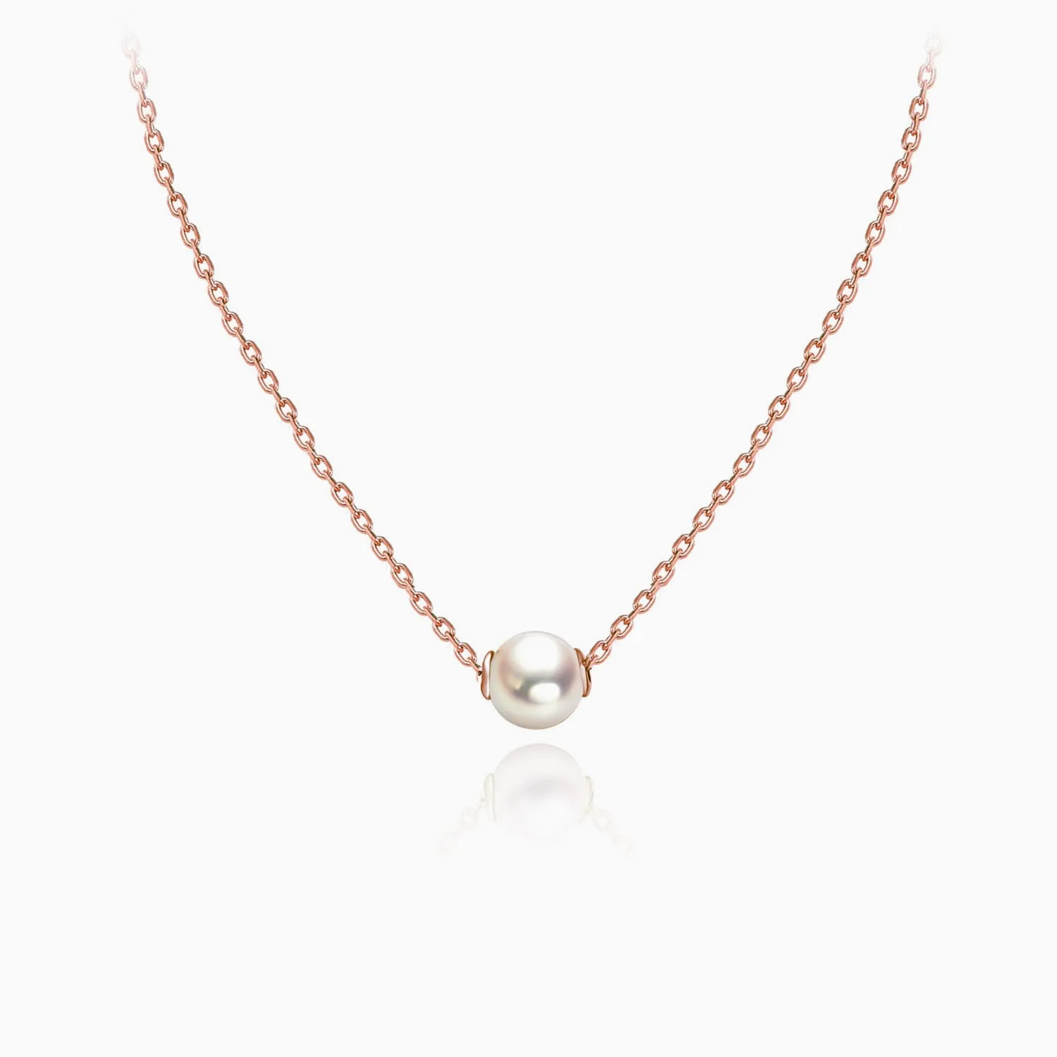 Single Round Pearl Necklace