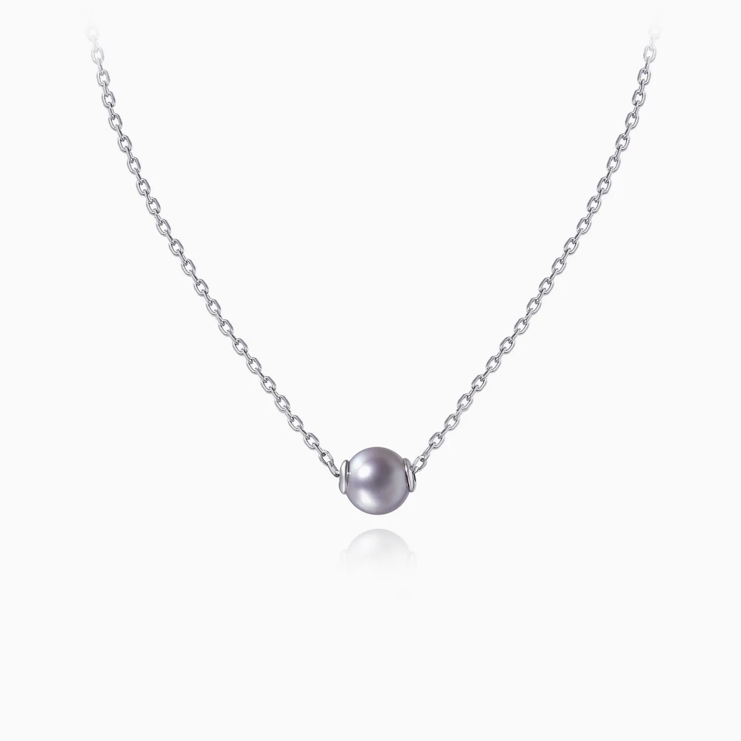 Single Round Pearl Necklace
