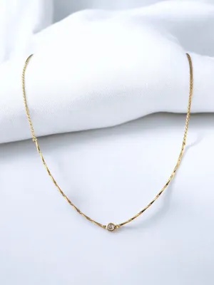 Single Zirconia Necklace