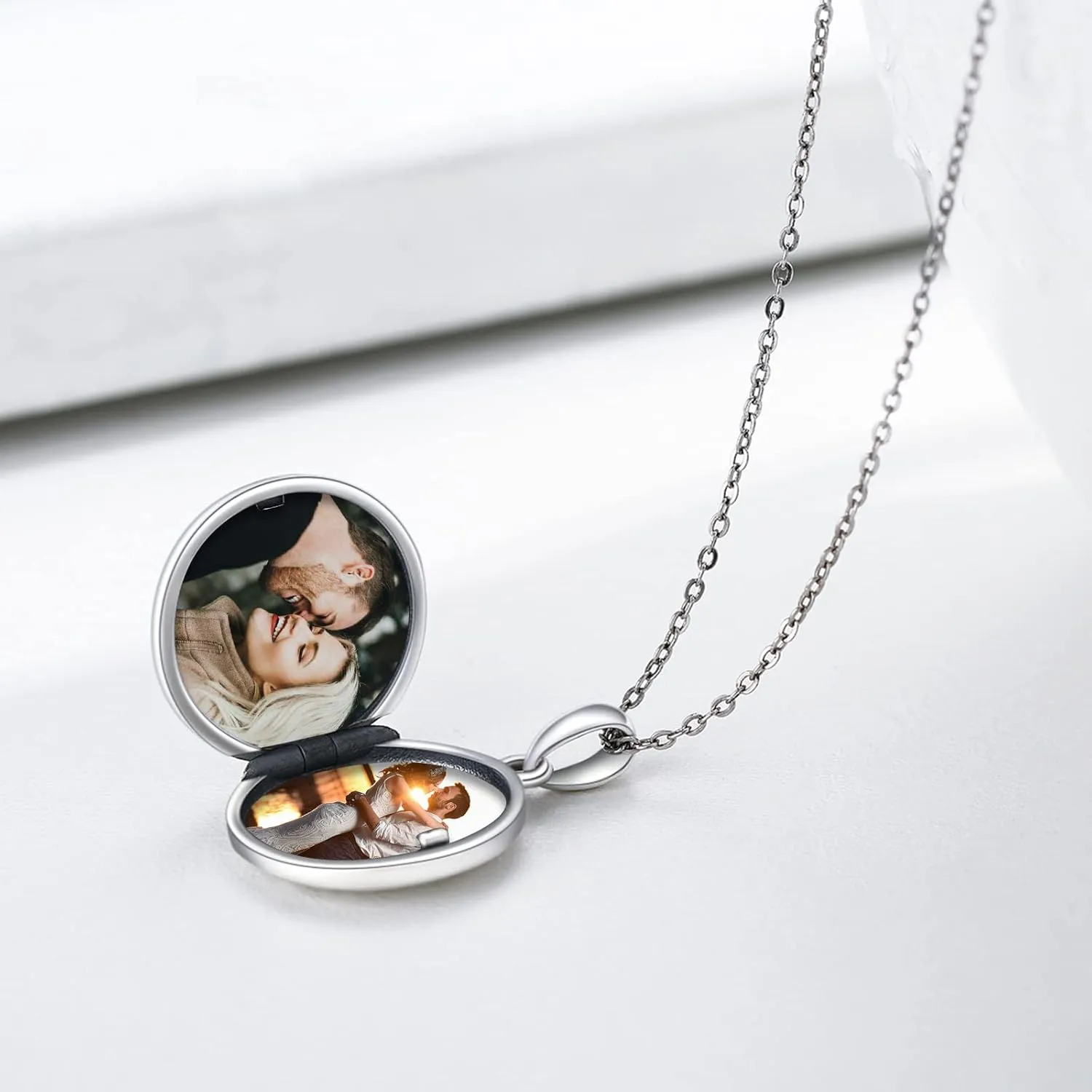 Skull/God Zeus/Raphael Necklace 925 Sterling Silver Goth Punk Skull Locket Necklace That Holds Pictures,Greek Myths Greek Amulet Jewelry Birthday Gift for Men Boys