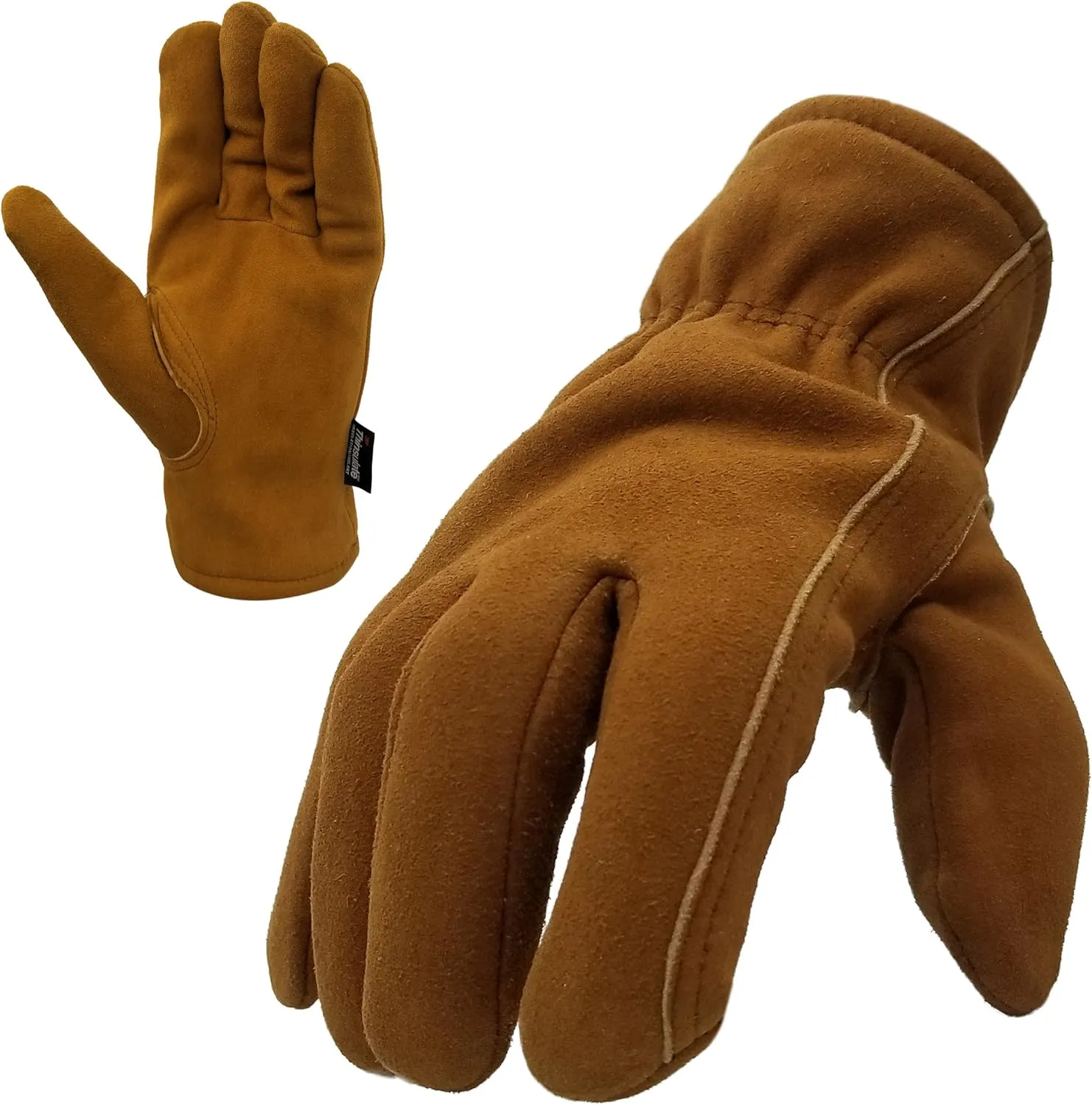SKYDEER 3M Thinsulate Thermal Winter Work Gloves with Windproof Premium Genuine Deerskin Suede Leather (Unisex)