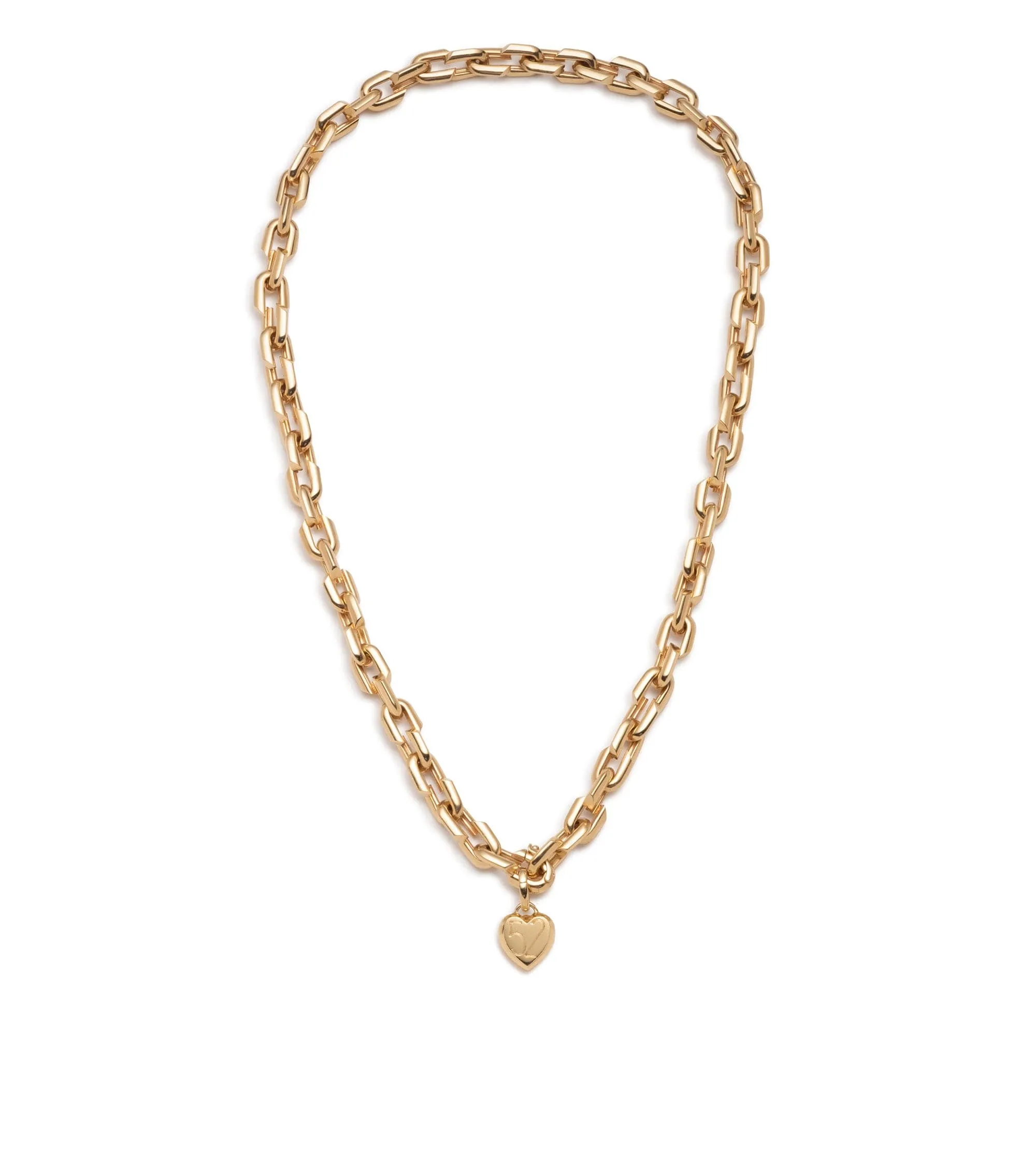 Small Strong Hearts Necklace with Small Heart Ingot Medallion