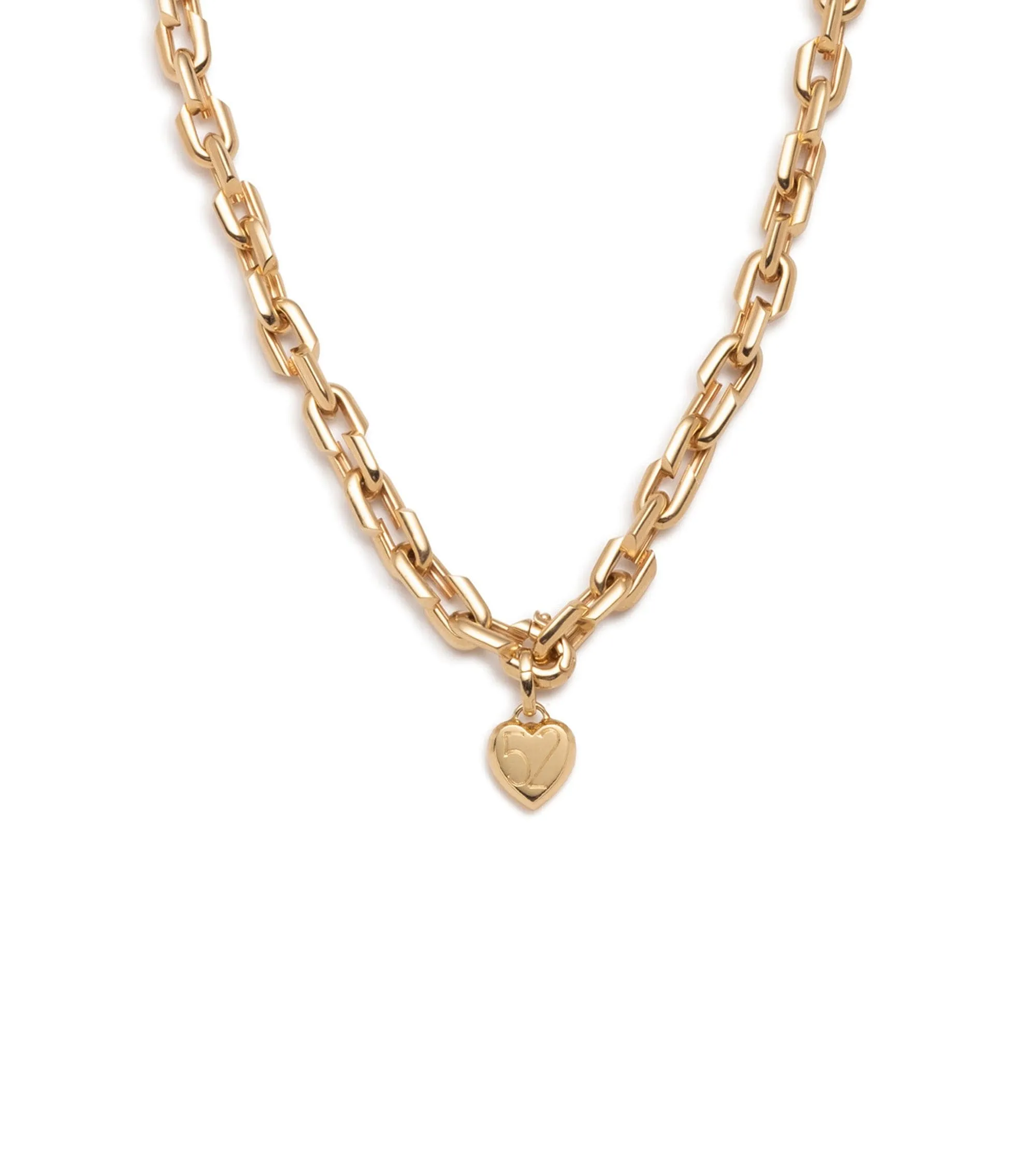 Small Strong Hearts Necklace with Small Heart Ingot Medallion