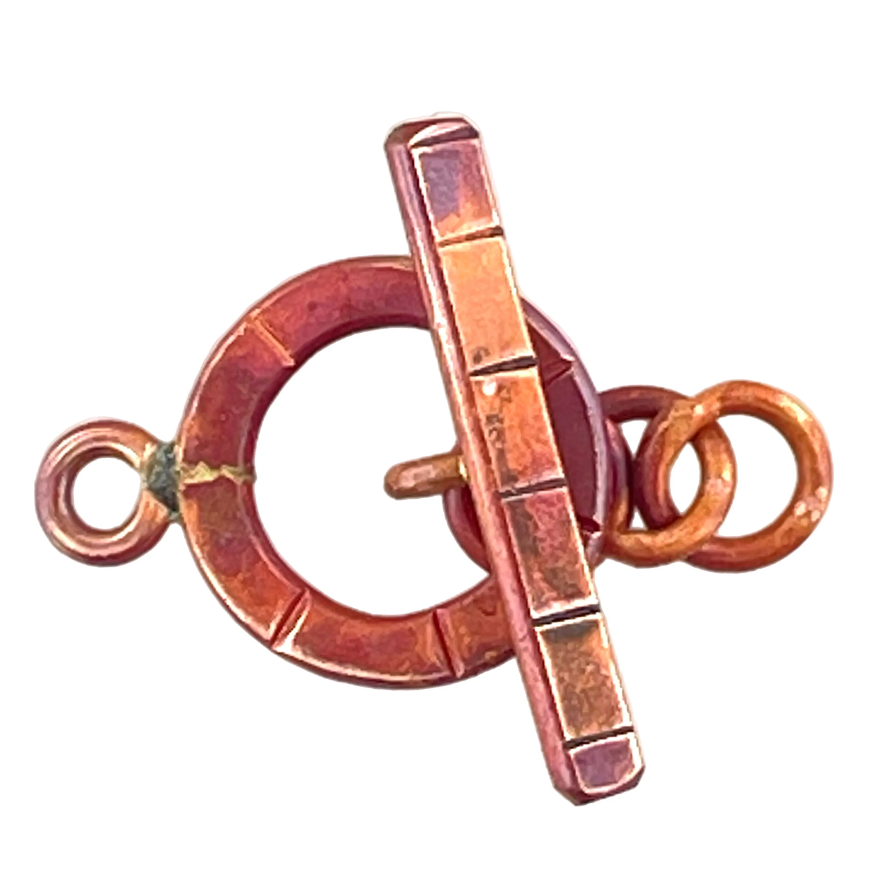 Small Toggle Clasp with Stamped Lines