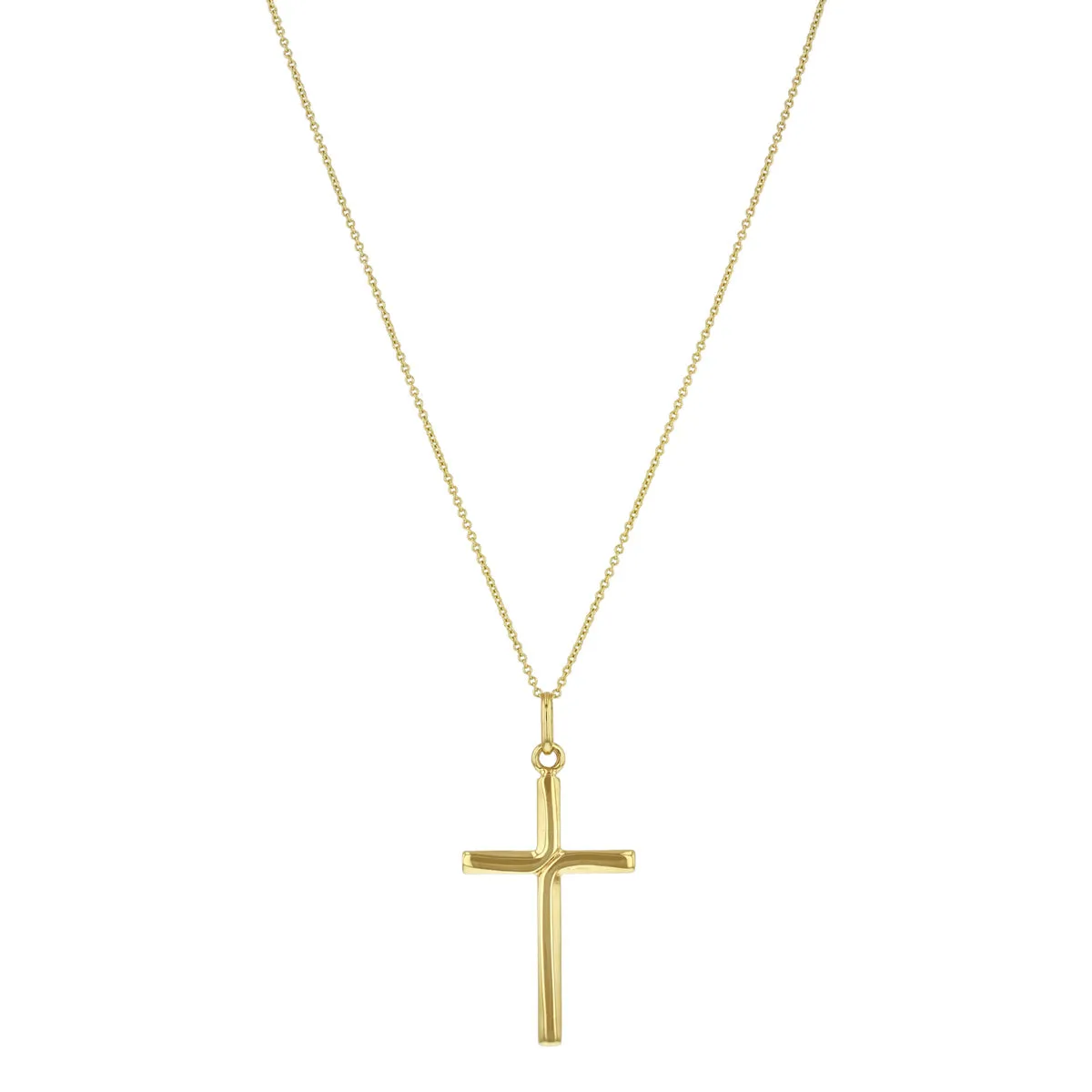 Soleil Collection Twisted Cross Pendant | 9K Solid Yellow Gold