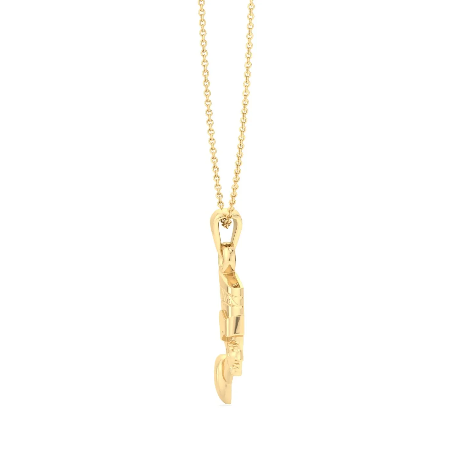 Solid Gold Nefertiti Pendant Necklace