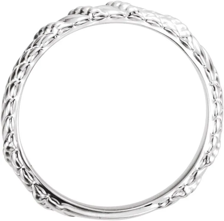 Solid Platinum Stackable Wedding Anniversary Ring Band (Width = 3.6mm)