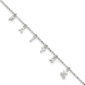 Sonia Jewels Real 925 Sterling Silver 10 1Extension Anklet 10"
