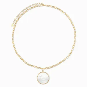 Splash of Color Pendant Necklace, Mother of Pearl