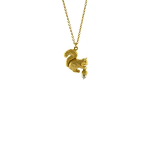 Squirrel and Acorn Necklace