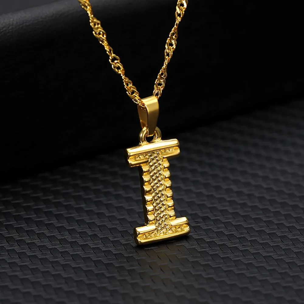 Stainless Steel A-Z Initial Letter Pendant Personalized Necklace