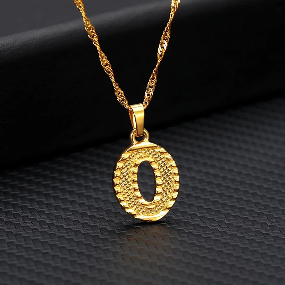 Stainless Steel A-Z Initial Letter Pendant Personalized Necklace