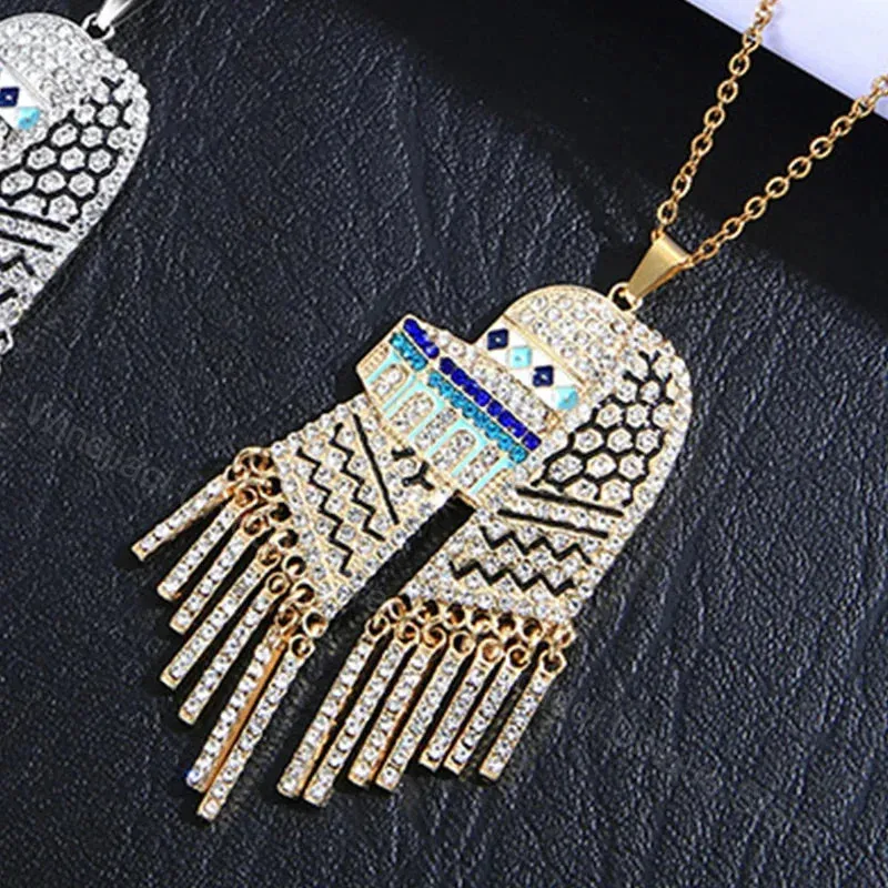 Stainless Steel Dome of the Rock (Arabic: قبة الصخرة) Mosque, Pendant Necklaces Islamic Ethnic Keffiyeh