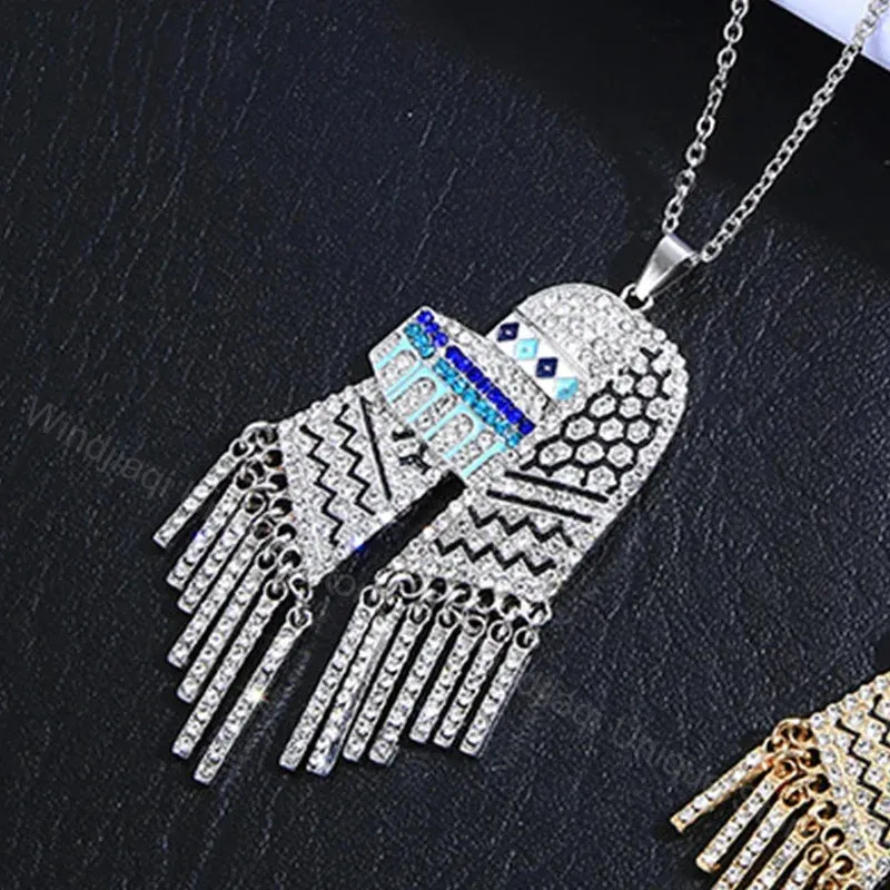 Stainless Steel Dome of the Rock (Arabic: قبة الصخرة) Mosque, Pendant Necklaces Islamic Ethnic Keffiyeh
