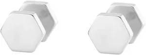 Stainless Steel Geometric Shape Classical Simple Plain Stud Earrings