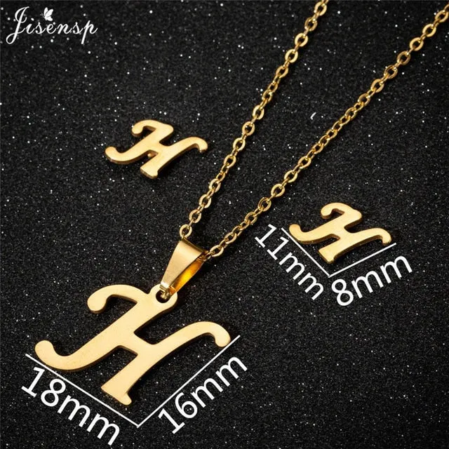 Stainless Steel Initial Letters Necklace for Her