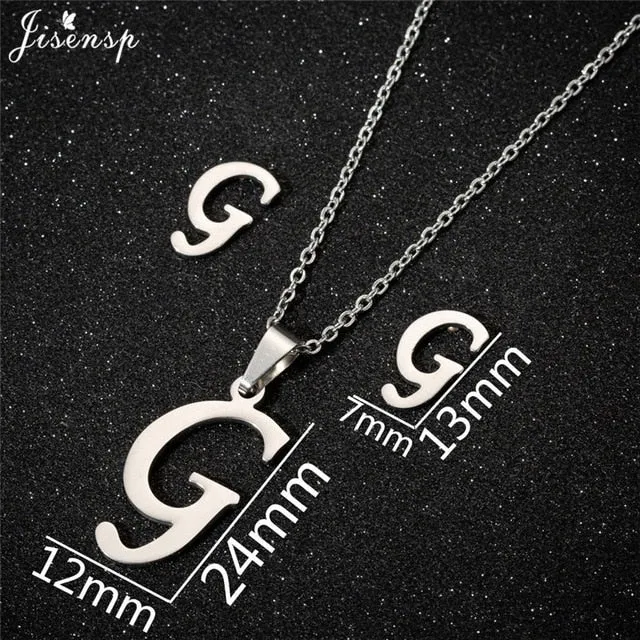 Stainless Steel Initial Letters Necklace for Her
