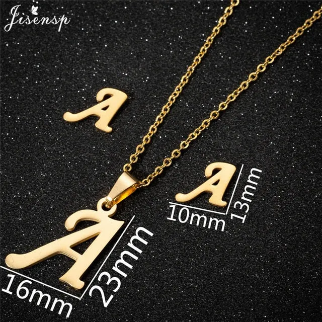 Stainless Steel Initial Letters Necklace for Her
