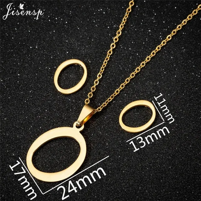 Stainless Steel Initial Letters Necklace for Her