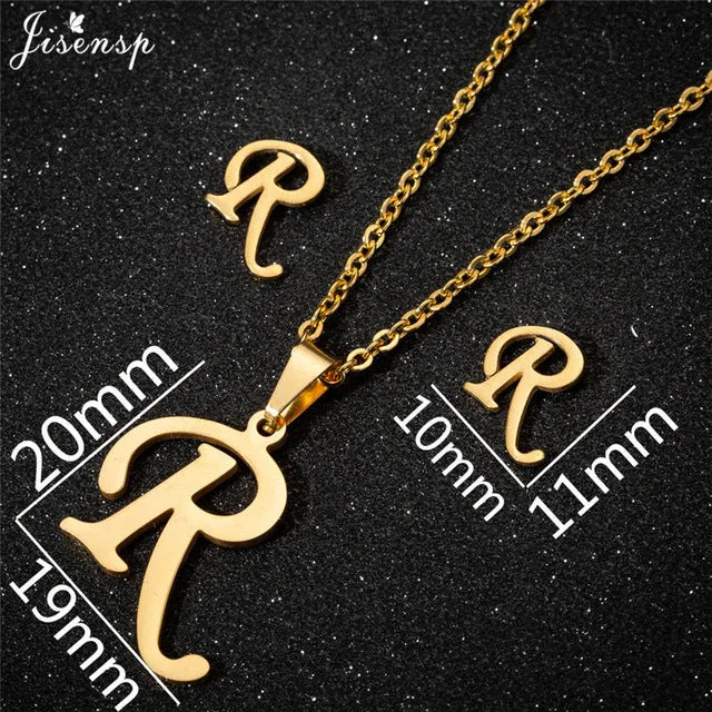 Stainless Steel Initial Letters Necklace for Her