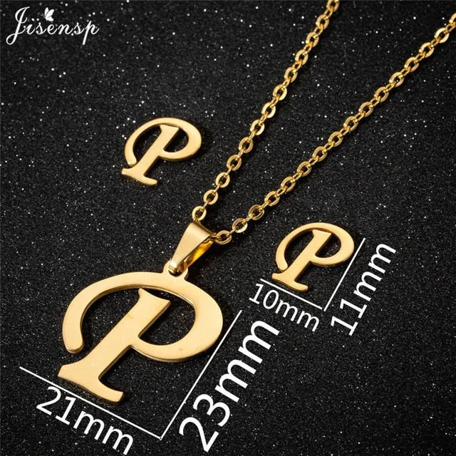 Stainless Steel Initial Letters Necklace for Her
