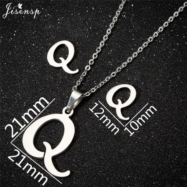 Stainless Steel Initial Letters Necklace for Her