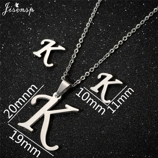 Stainless Steel Initial Letters Necklace for Her