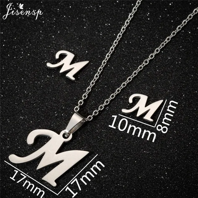 Stainless Steel Initial Letters Necklace for Her