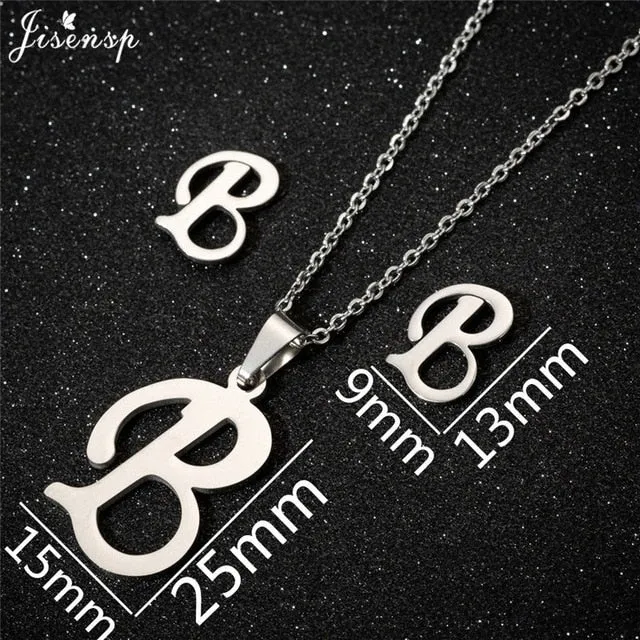 Stainless Steel Initial Letters Necklace for Her