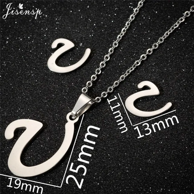 Stainless Steel Initial Letters Necklace for Her