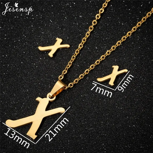 Stainless Steel Initial Letters Necklace for Her