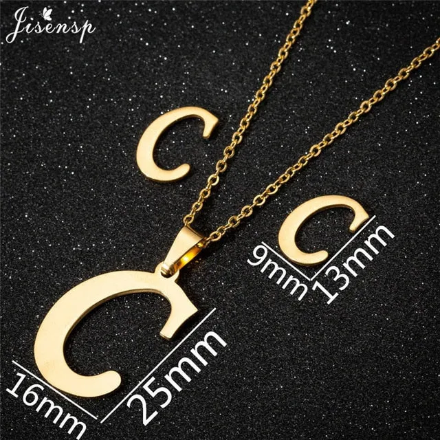 Stainless Steel Initial Letters Necklace for Her