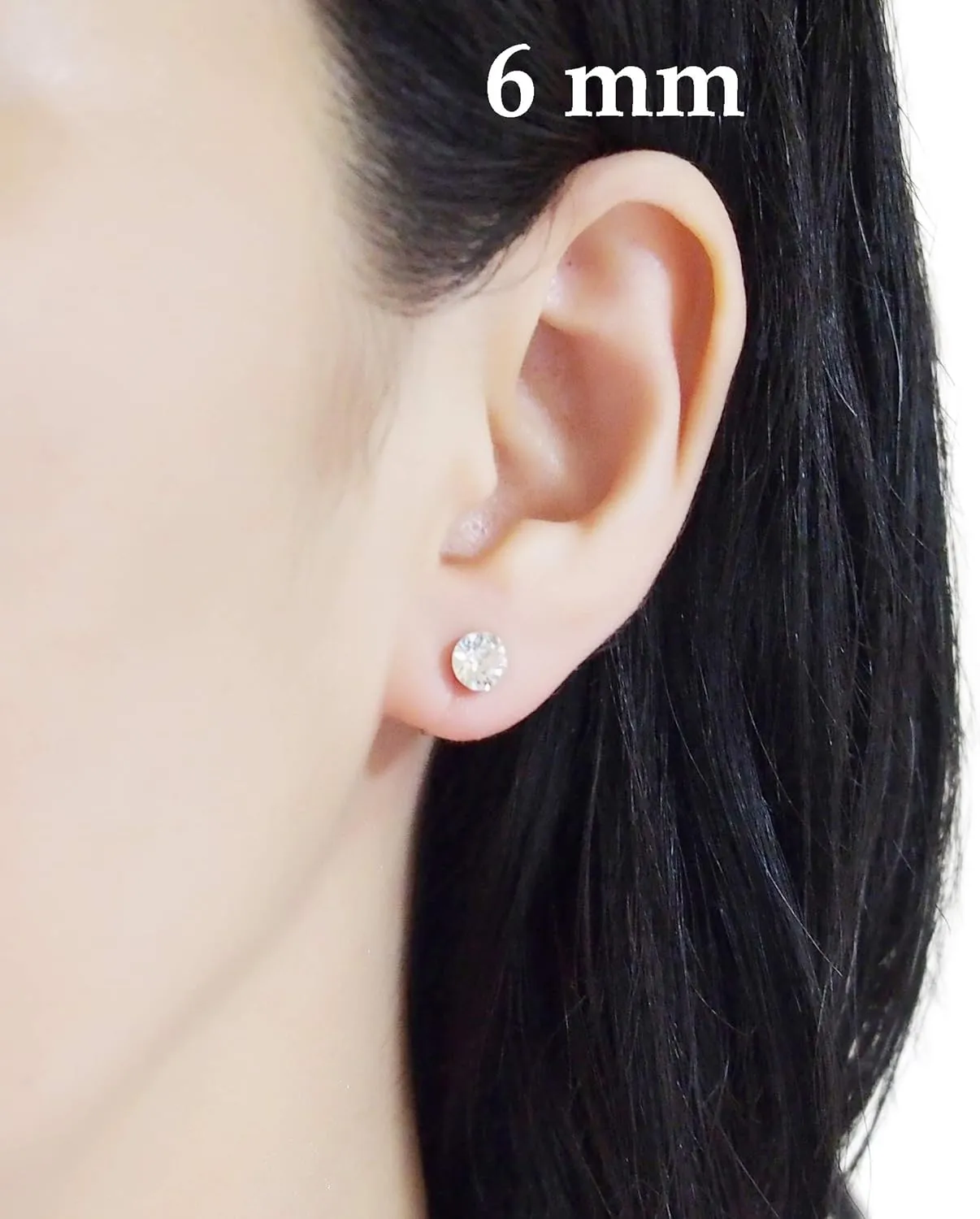 Star Clear Swarovski Crystal Invisible Clip On Stud Earrings Blue Light Orange Purple Silver Square Rhinestone Screw Back Gold Dangle Clip Earrings Miyabi Grace