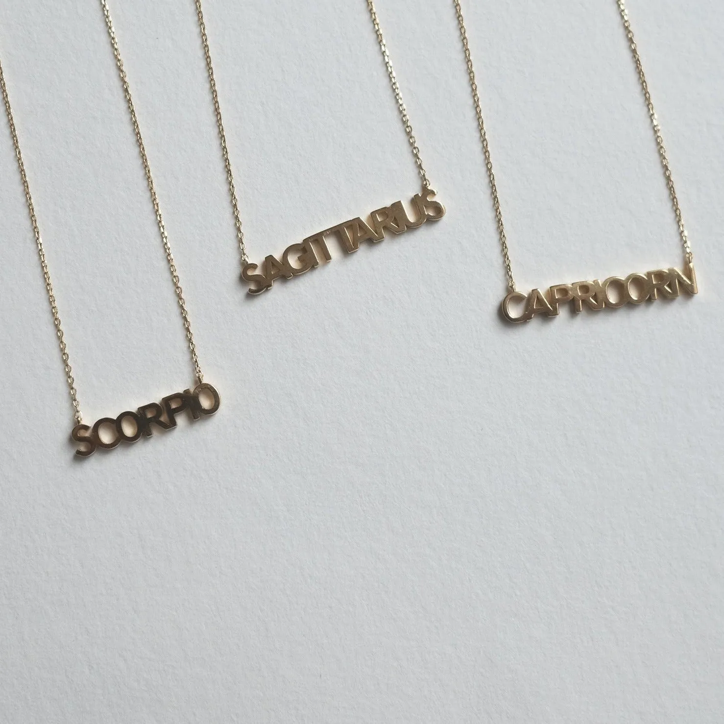 Star Sign Word Necklace