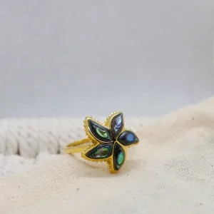 Starfish Ring with Abalone Shell
