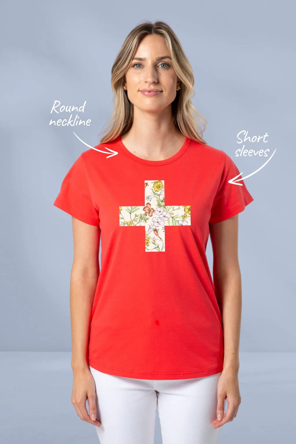 Stella and Gemma Garden Party Cross T-Shirt Flame