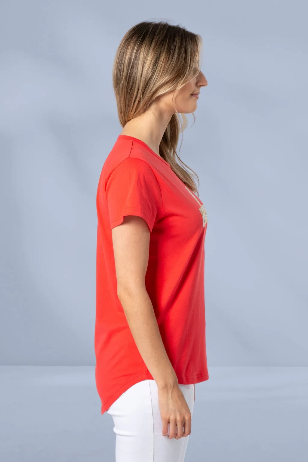 Stella and Gemma Garden Party Cross T-Shirt Flame