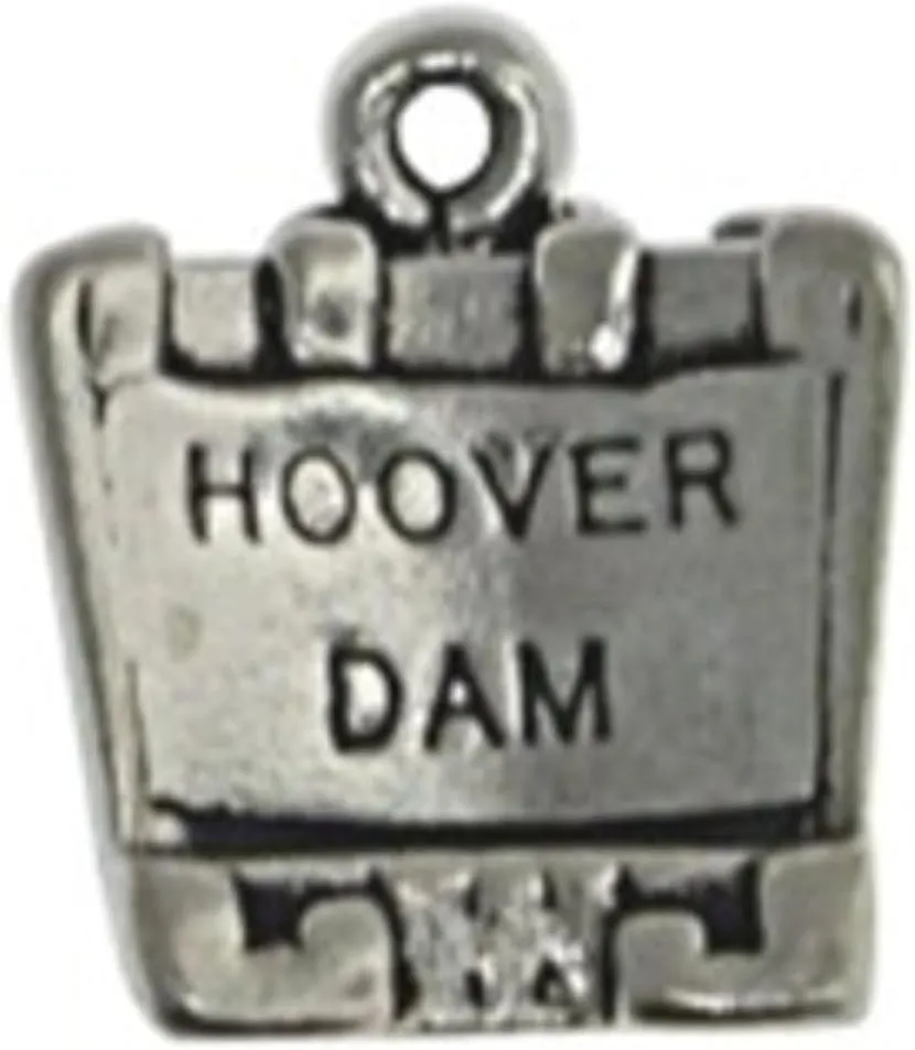 Sterling Silver 7" 4.5mm Charm Bracelet With Attached 3D Hoover Dam Charm