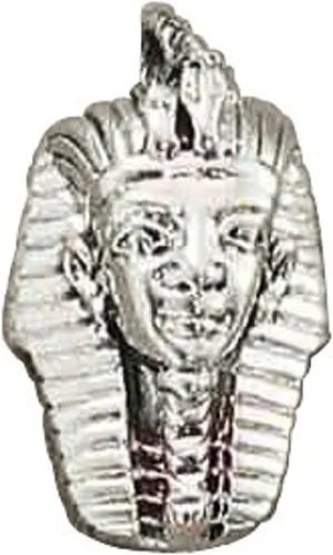 Sterling Silver 7" 4.5mm Charm Bracelet With Attached King Tut Charm