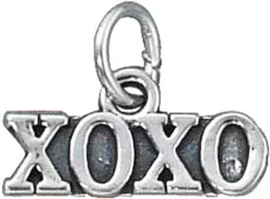 Sterling Silver 7" 4.5mm Charm Bracelet With Attached XOXO Hugs Kisses Charm