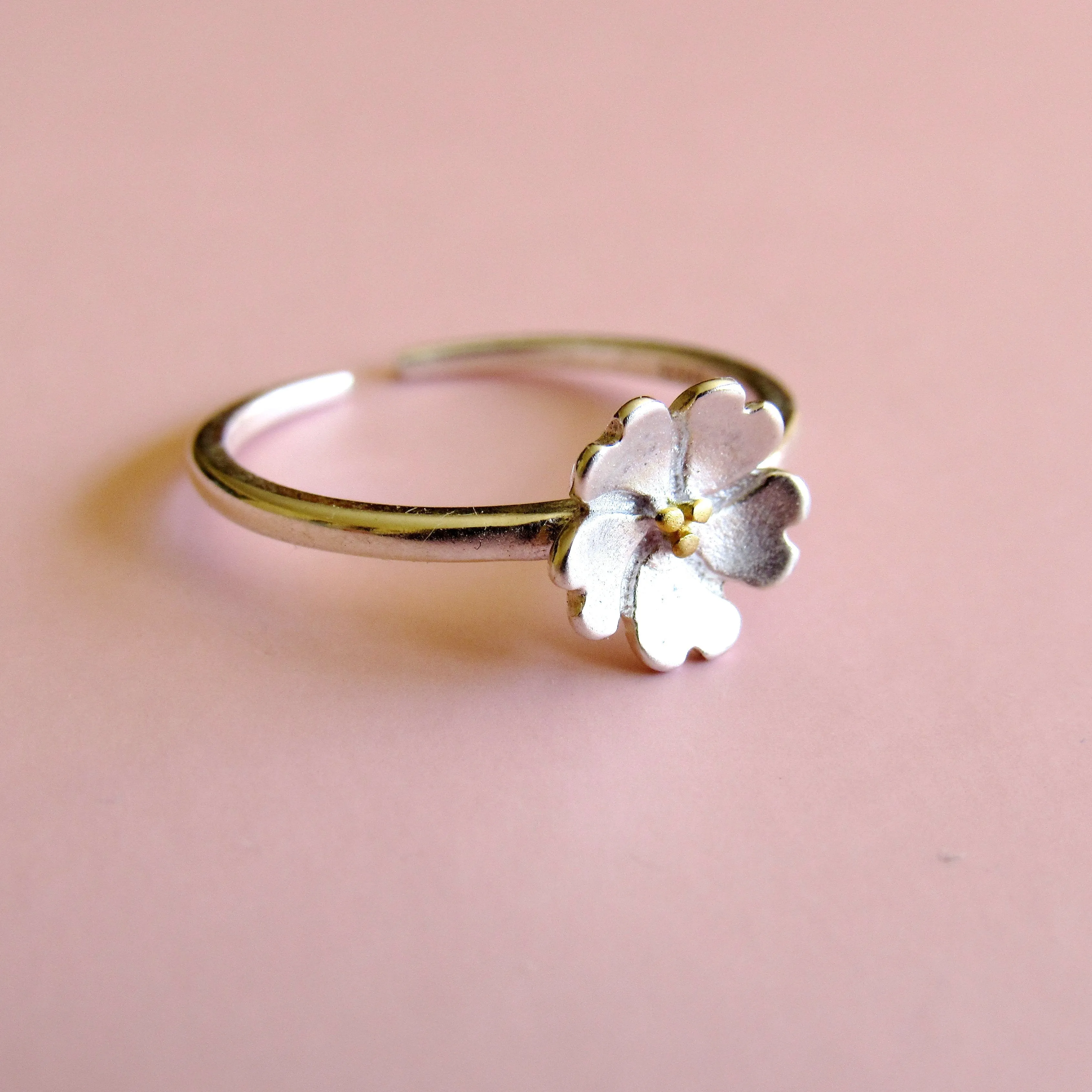 Sterling Silver Blossoming Flower Rings
