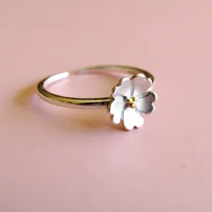 Sterling Silver Blossoming Flower Rings