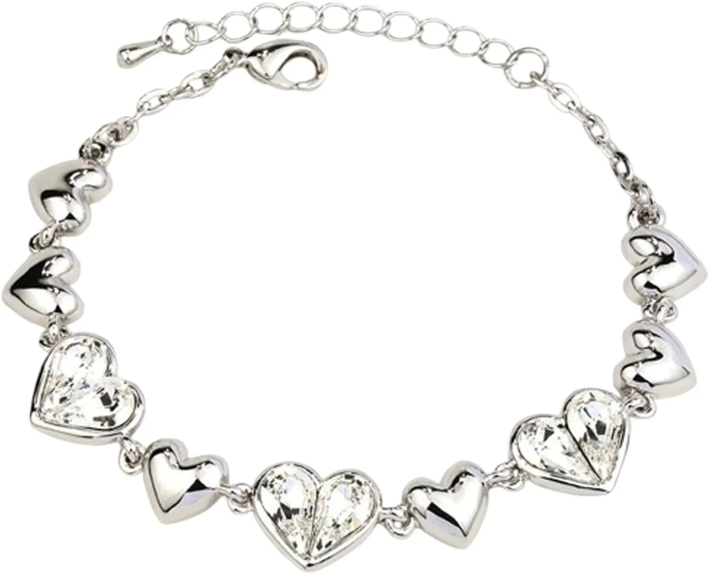 Sterling Silver Bracelets for Women, Trendy Heart Bracelets for Women, Gold Bracelets for Men Birthday Gifts for Her Women