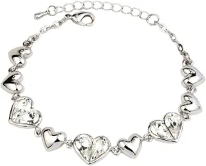 Sterling Silver Bracelets for Women, Trendy Heart Bracelets for Women, Gold Bracelets for Men Birthday Gifts for Her Women
