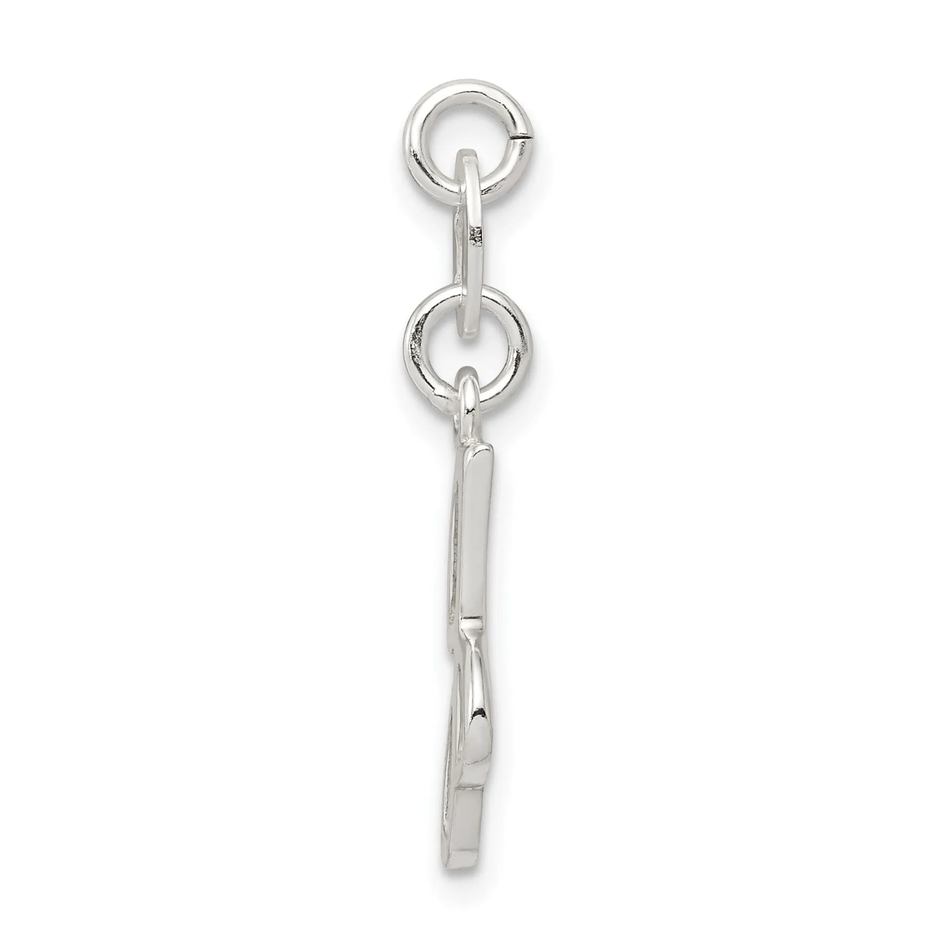 Sterling Silver Chain Slide Initial J Pendant
